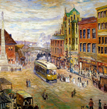 Downtown New London by Roger W. Dennis